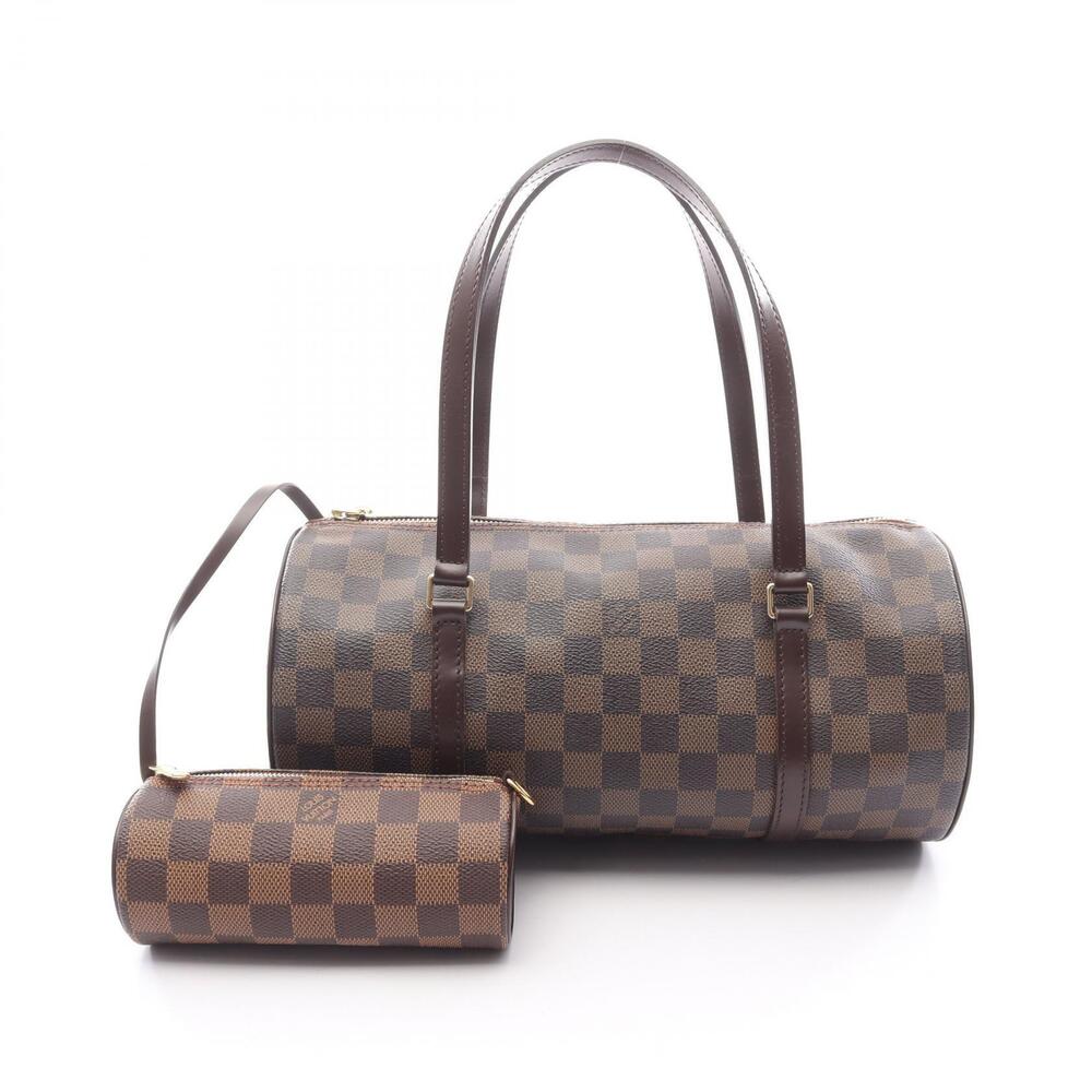 Louis Vuitton Papillon Handbag Canvas Leather Damier Brown